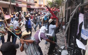 Teachers in Mexico City destroy the offices of elected officials during a strike this fall. 